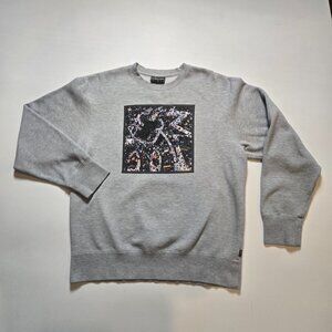 The Hundreds Adam Bomb Streetwear Sweatshirt Art Crewneck Pullover‎ Mens XL Gray